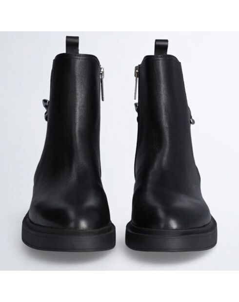 Chelsea Boots en Cuir Gabrielle noires - Talon 4.5 cm