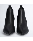 Bottines en Cuir Gaia noir/marron - Talon 6 cm