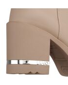 Bottes Gloria beiges - Talon 9.5 cm