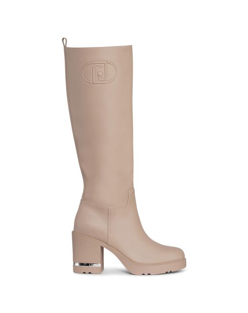 Bottes Gloria beiges - Talon 9.5 cm