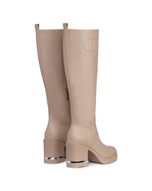 Bottes Gloria beiges - Talon 9.5 cm