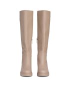 Bottes Gloria beiges - Talon 9.5 cm