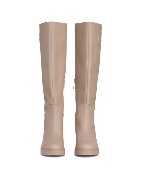 Bottes Gloria beiges - Talon 9.5 cm