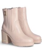 Bottines en Cuir Gloria rose pâle - Talon 9.5 cm
