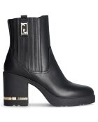 Bottines en Cuir Gloria noires - Talon 9.5 cm