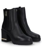 Bottines en Cuir Gloria noires - Talon 9.5 cm