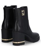 Bottines en Cuir Gloria noires - Talon 9.5 cm