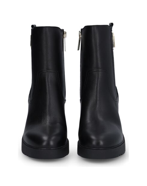 Bottines en Cuir Gloria noires - Talon 9.5 cm