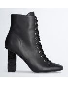 Bottines en Cuir Jennifer noires