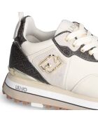 Sneakers en Cuir Louise beige/marron