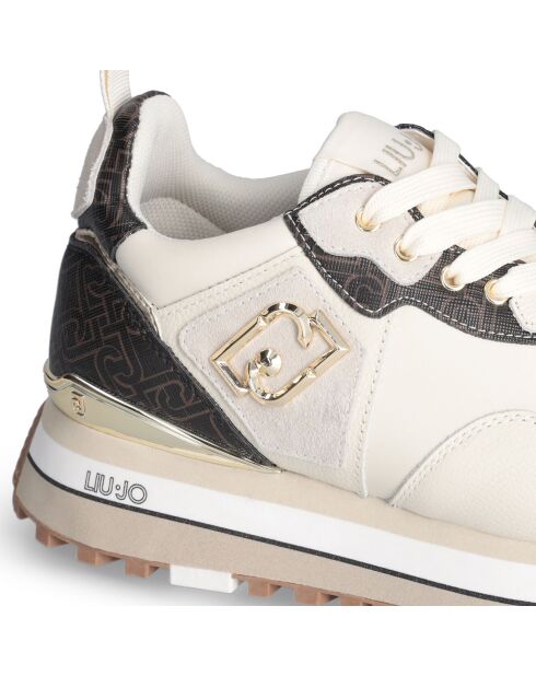 Sneakers en Cuir Louise beige/marron