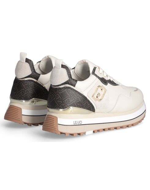 Sneakers en Cuir Louise beige/marron