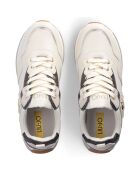Sneakers en Cuir Louise beige/marron