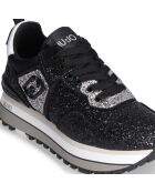 Sneakers en Cuir Louise noires/gris