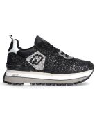 Sneakers en Cuir Louise noires/gris