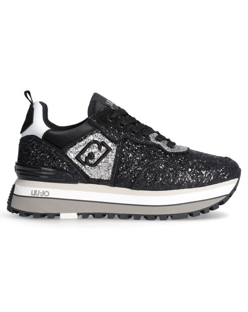 Sneakers en Cuir Louise noires/gris