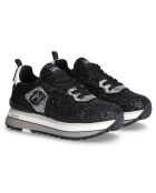 Sneakers en Cuir Louise noires/gris