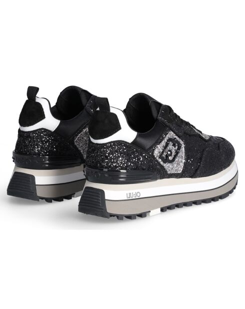 Sneakers en Cuir Louise noires/gris