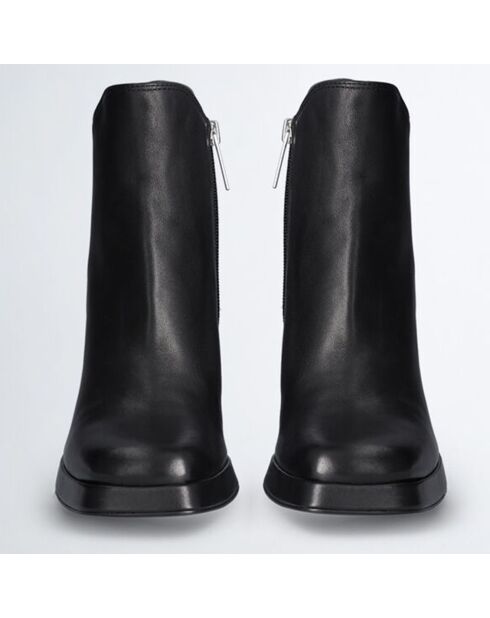 Bottines en Cuir Nana noires - Talon 9 cm