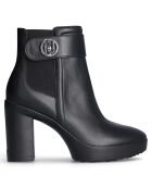 Bottines en Cuir Now noires - Talon 9 cm