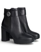 Bottines en Cuir Now noires - Talon 9 cm