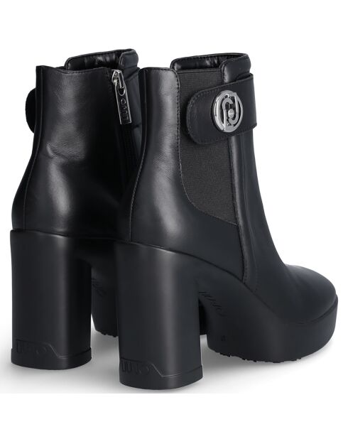 Bottines en Cuir Now noires - Talon 9 cm