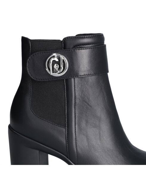 Bottines en Cuir Now noires - Talon 9 cm