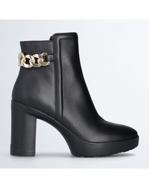 Bottines en Cuir Now noires - Talon 9 cm