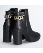 Bottines en Cuir Now noires - Talon 9 cm