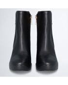 Bottines en Cuir Now noires - Talon 9 cm