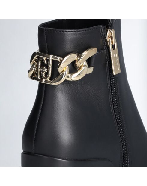 Bottines en Cuir Now noires - Talon 9 cm