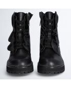 Boots en Cuir Pink noires