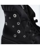 Boots en Cuir Pink noires