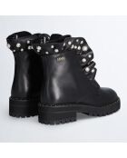 Boots en Cuir Pink noires