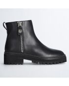 Boots en Cuir Pink noires