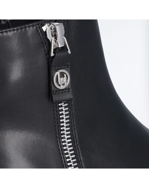 Boots en Cuir Pink noires