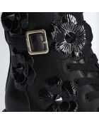 Boots en Cuir Pink noires