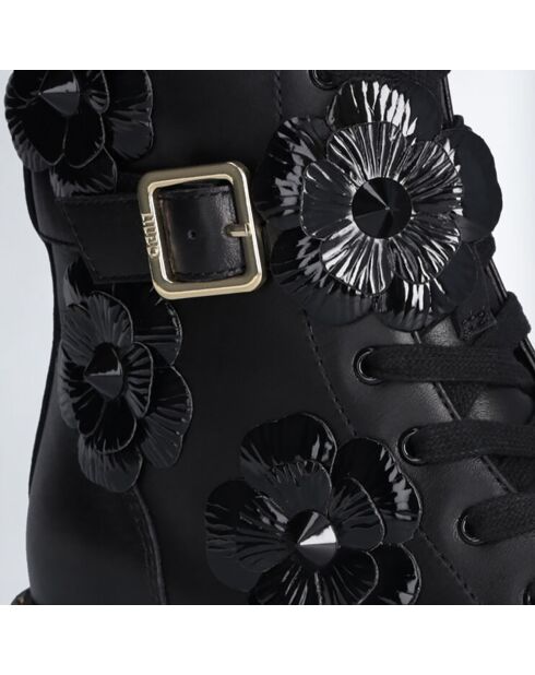 Boots en Cuir Pink noires