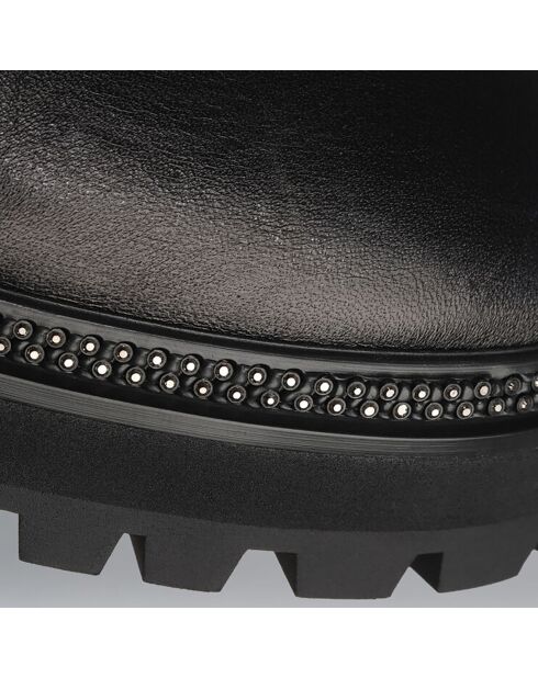Bottes en Cuir Pink noires