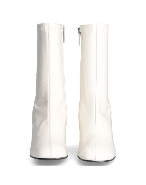 Bottines Sara ivoire - Talon 7 cm