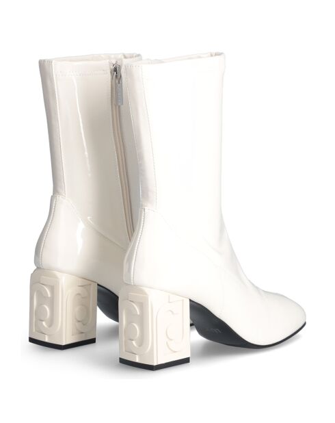 Bottines Sara ivoire - Talon 7 cm