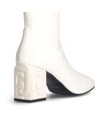 Bottines Sara ivoire - Talon 7 cm