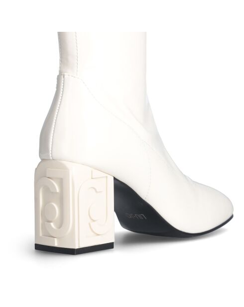 Bottines Sara ivoire - Talon 7 cm