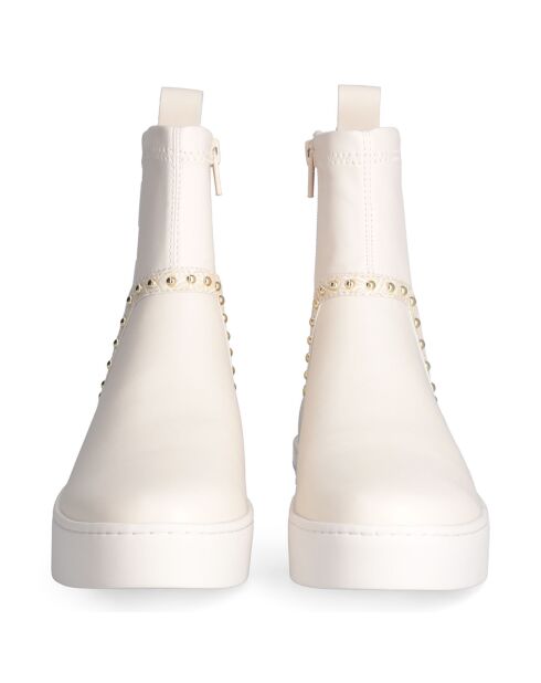 Boots Silvia blanc/beige