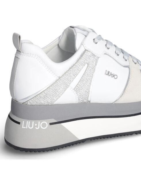 Sneakers en Cuir Margot blanc/gris