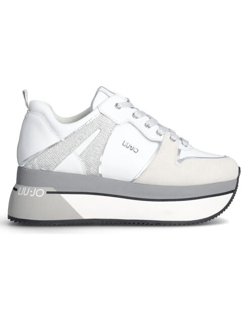 Sneakers en Cuir Margot blanc/gris