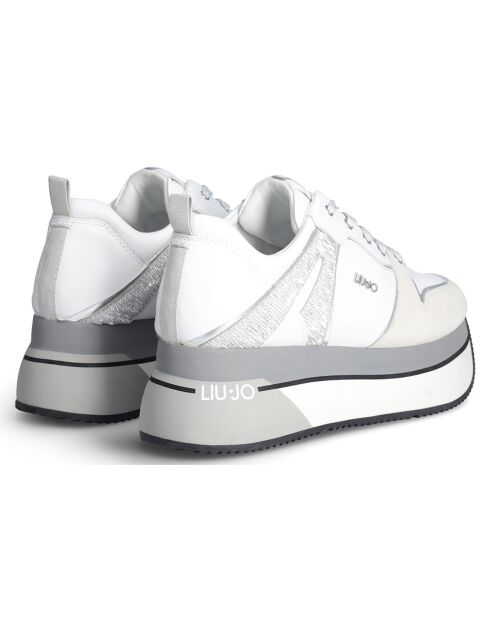 Sneakers en Cuir Margot blanc/gris