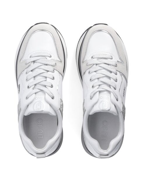 Sneakers en Cuir Margot blanc/gris