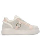Sneakers en Cuir Tami beige/rose