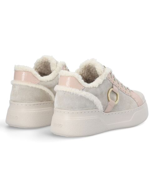 Sneakers en Cuir Tami beige/rose